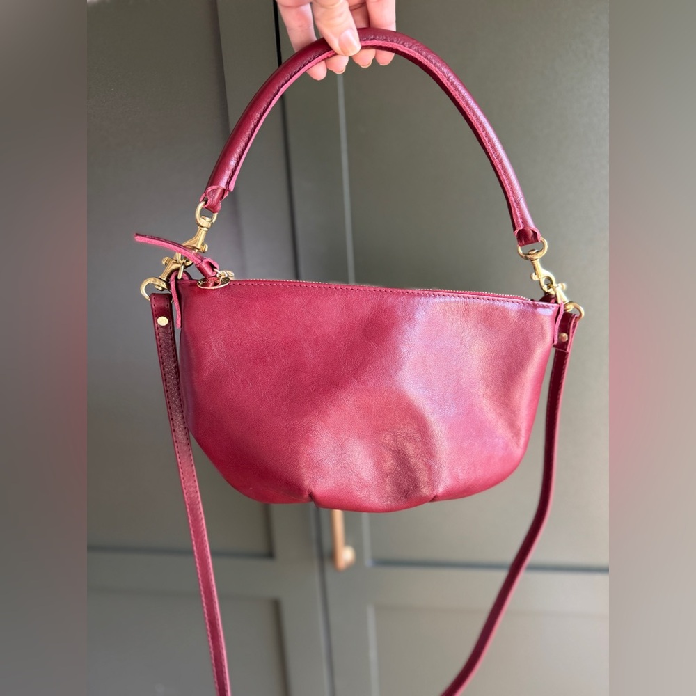 Limited Release Clare V Petit Moyen Messenger - Deep Cranberry